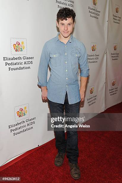 Actor Nolan Gould attends the Elizabeth Glaser Pediatric AIDS Foundation's 26th Annual A Time for Heroes family festival at Smashbox Studios on...