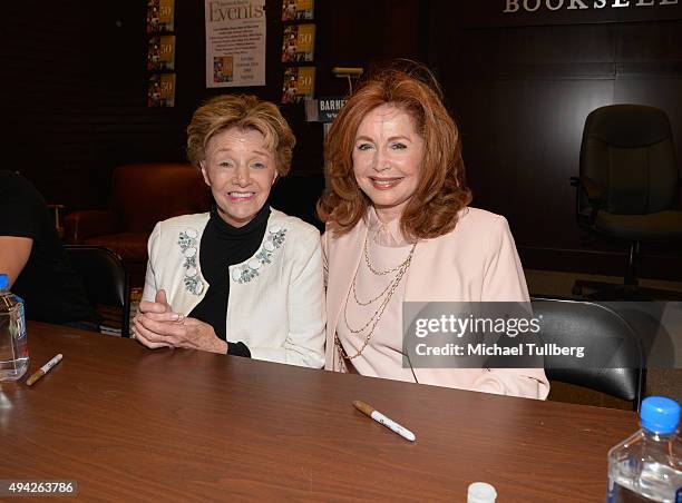 Days Of Our Lives" actors Peggy McCay and Suzanne Rogers, attend a signing for the book "Days Of Our Lives: 50 Years" at Barnes & Noble at The Grove...