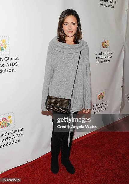 Actress Italia Ricci attends the Elizabeth Glaser Pediatric AIDS Foundation's 26th Annual A Time For Heroes Family Festival at Smashbox Studios on...