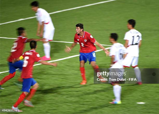 Diego Armando Mesen Calvo of Costa Rica celebrates is goal during the FIFA U-17 World Cup Chile 2015 Group E match between Costa Rica and Korea DPR...