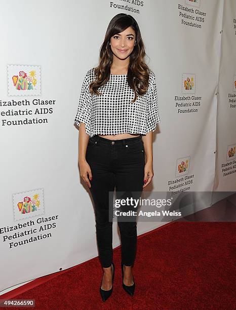 Actress Hannah Simone attends the Elizabeth Glaser Pediatric AIDS Foundation's 26th Annual A Time For Heroes Family Festival at Smashbox Studios on...