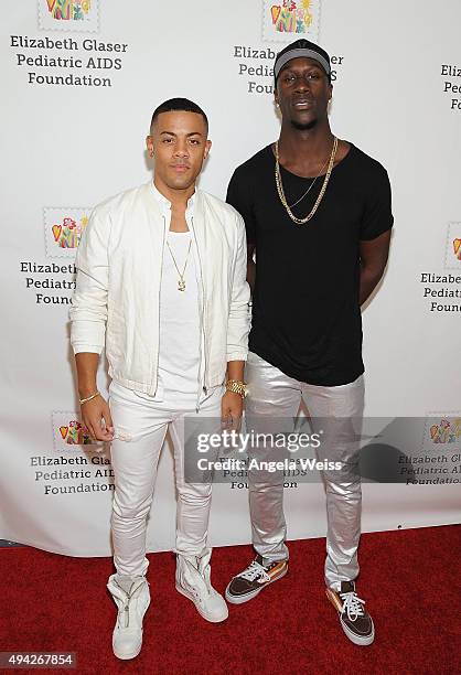 Nico and Vinz attend the Elizabeth Glaser Pediatric AIDS Foundation's 26th Annual A Time For Heroes Family Festival at Smashbox Studios on October...