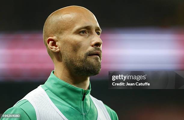 Renaud Cohade of Saint-Etienne looks on during the French Ligue 1 match between Paris Saint-Germain and AS Saint-Etienne at Parc des Princes stadium...