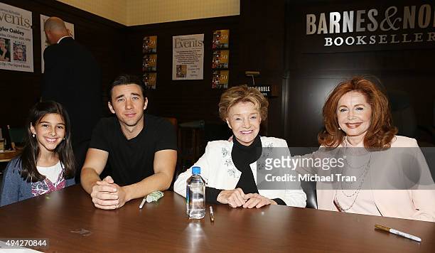 Billy Flynn, Peggy McCay and Suzanne Rogers attend the "Days Of Our Lives: 50 Years" book signing held at Barnes & Noble at The Grove on October 25,...