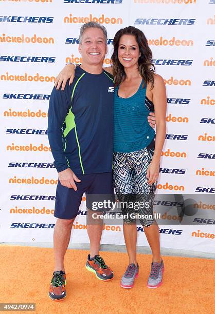 Skechers President Michael Greenberg and Actress Brooke Burke-Charvet attend the 7th Annual Skechers Friendship Walk at Manhattan Beach Pier on...