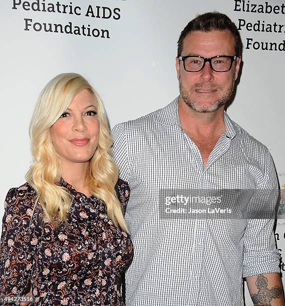 Tori Spelling and Dean McDermott attend the Elizabeth Glaser Pediatric AIDS Foundation's 26th A Time For Heroes family festival at Smashbox Studios...