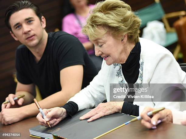 Actors Billy Flynn and Peggy McCay attend the Days of Our Lives book signing at Barnes and Noble at The Grove on October 25, 2015 in Los Angeles,...