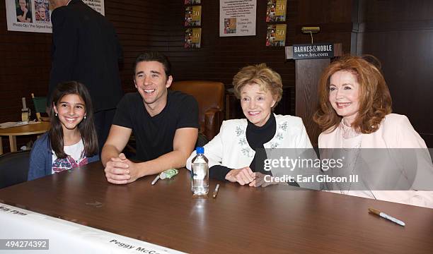 Billy Flynn, Peggy McCay and Suzanne Rogers attend the "Days Of Our Lives: 50 Years" Book Signing at Barnes & Noble at The Grove on October 25, 2015...