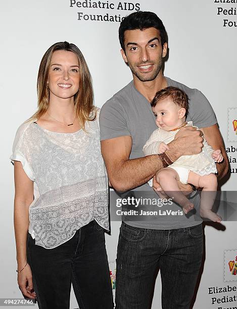 Emily Foxler, Justin Baldoni and daughter Maiya Grace Baldoni attend the Elizabeth Glaser Pediatric AIDS Foundation's 26th A Time For Heroes family...