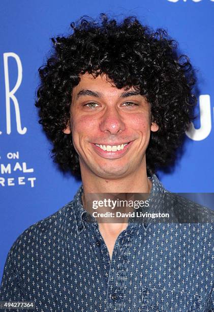 Actor Luke Matheny attends the Just Jared Fall Fun Day at a private residence on October 24, 2015 in Los Angeles, California.