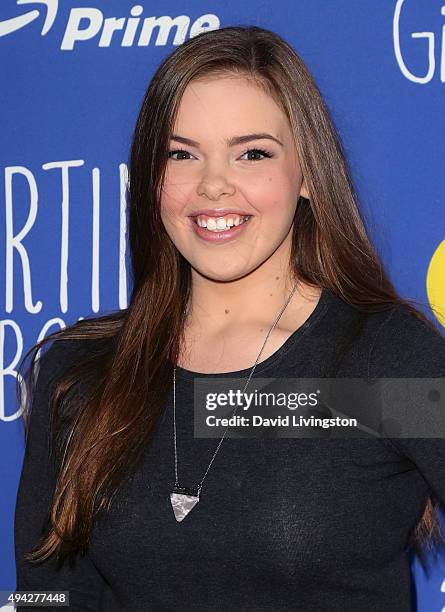 Actress Miranda May attends the Just Jared Fall Fun Day at a private residence on October 24, 2015 in Los Angeles, California.