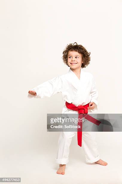 karate kid - red belt stock pictures, royalty-free photos & images