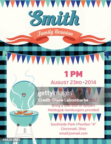 Family Reunion BBQ Invitation Template Family Reunion BBQ Invitation Template