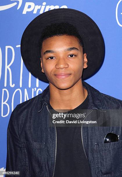 Singer Josh Levi attends the Just Jared Fall Fun Day at a private residence on October 24, 2015 in Los Angeles, California.