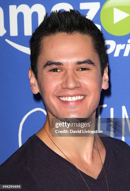 Actor Monty Geer attends the Just Jared Fall Fun Day at a private residence on October 24, 2015 in Los Angeles, California.