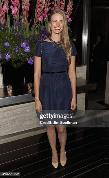 Model Julie Henderson attends Montblanc & The Cinema Society host a screening after party of Roadside Attractions & Lionsgate's "Miss You Already" at...