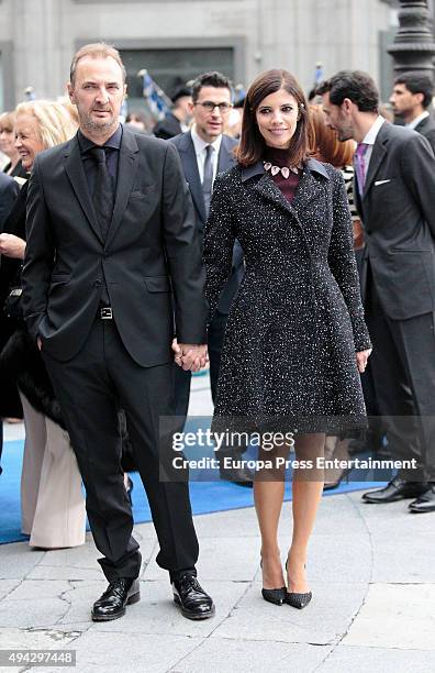 Maribel Verdu and Pedro Larranaga attend Princesa de Asturias Awards 2015 on October 23, 2015 in Oviedo, Spain.