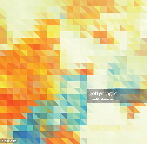 abstract color triangle pattern background - triangle percussion instrument stock illustrations