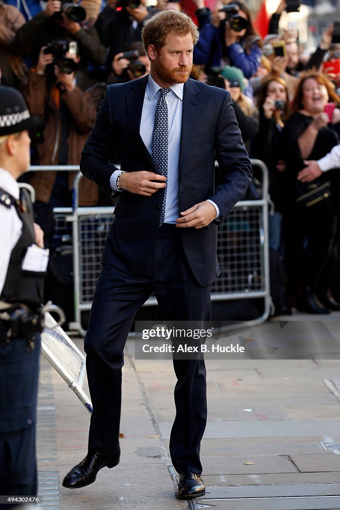 Duke And Duchess Of Cambridge And Prince Harry Attend The Charities Forum, BAFTA October 26, 2015