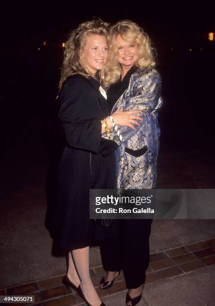 Actress Lynda Day George and daughter Chrisenda attend the Teenage Mutant Ninja Turtle's "Coming Out of Their Shells" Rock & Roll Tour on November...