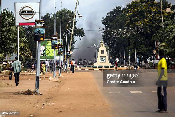 Christian anti-balaka members attacked on some of the mosques and set barricades in Bangui, Central African Republic on May 29, 2014 after eleven...