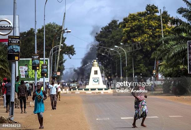 Christian anti-balaka members attacked on some of the mosques and set barricades in Bangui, Central African Republic on May 29, 2014 after eleven...