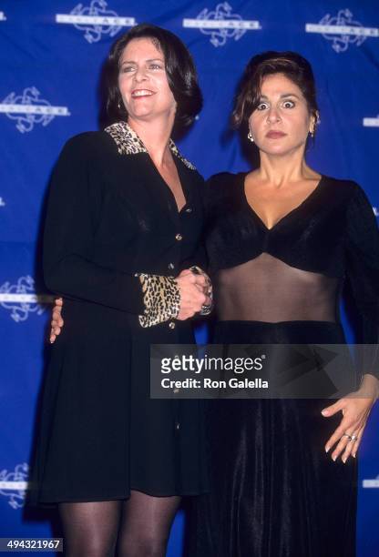 Actress Mo Gaffney and actress Kathy Najimy attend the 17th Annual CableACE Awards on December 2, 1995 at the Wiltern Theatre in Los Angeles,...