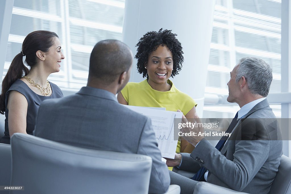 Business people talking in meeting