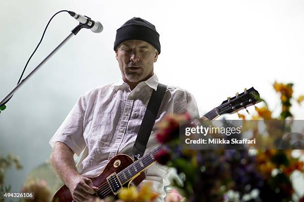 Guitarist Jon Hudson of Faith No More performs at 2015 Monster Energy Aftershock Festival at Gibson Ranch County Park on October 25, 2015 in...