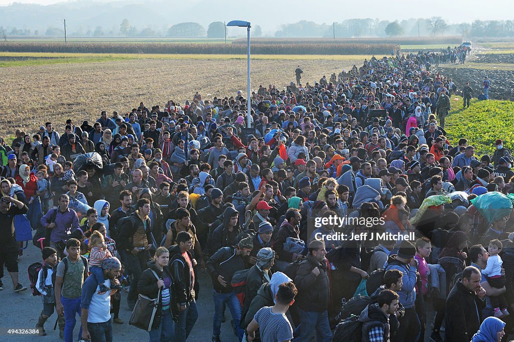 Migrants Cross Into Slovenia