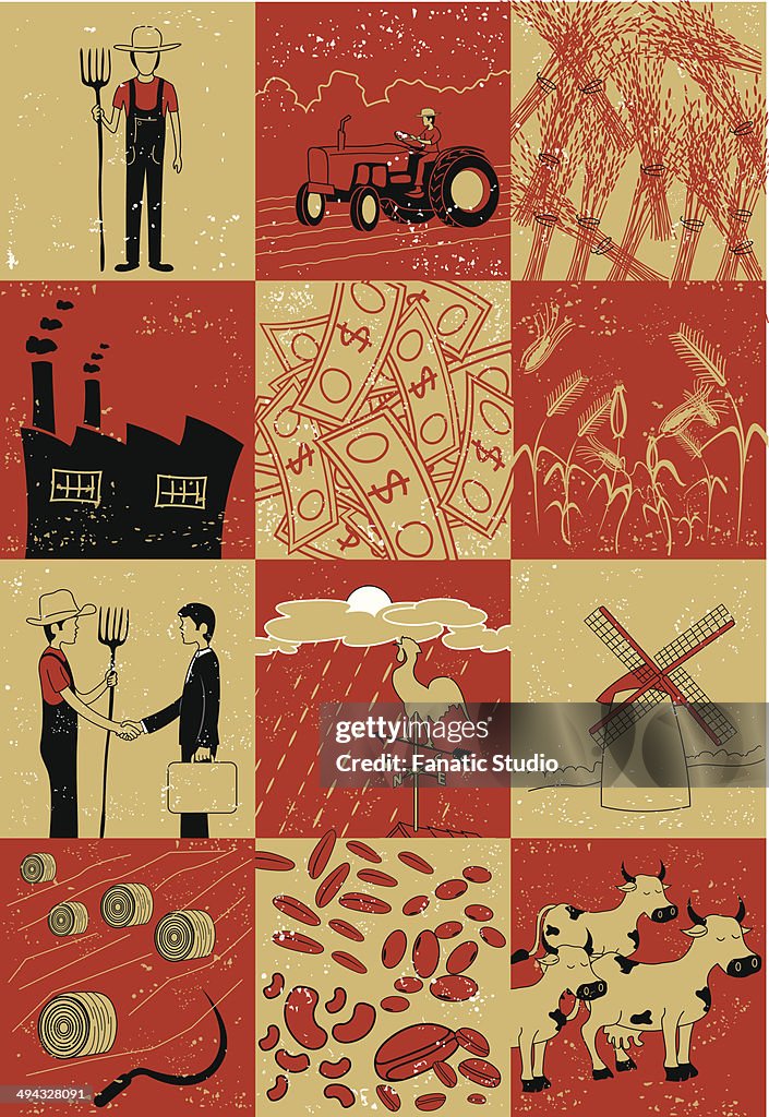 Illustrative representation of agriculture business