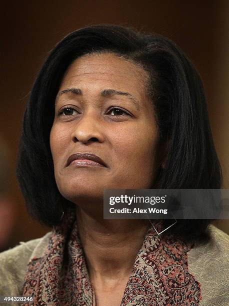 Cheryl Mills, Hillary Clinton's chief of staff at the State Department, is seen during a hearing before the House Select Committee on Benghazi...