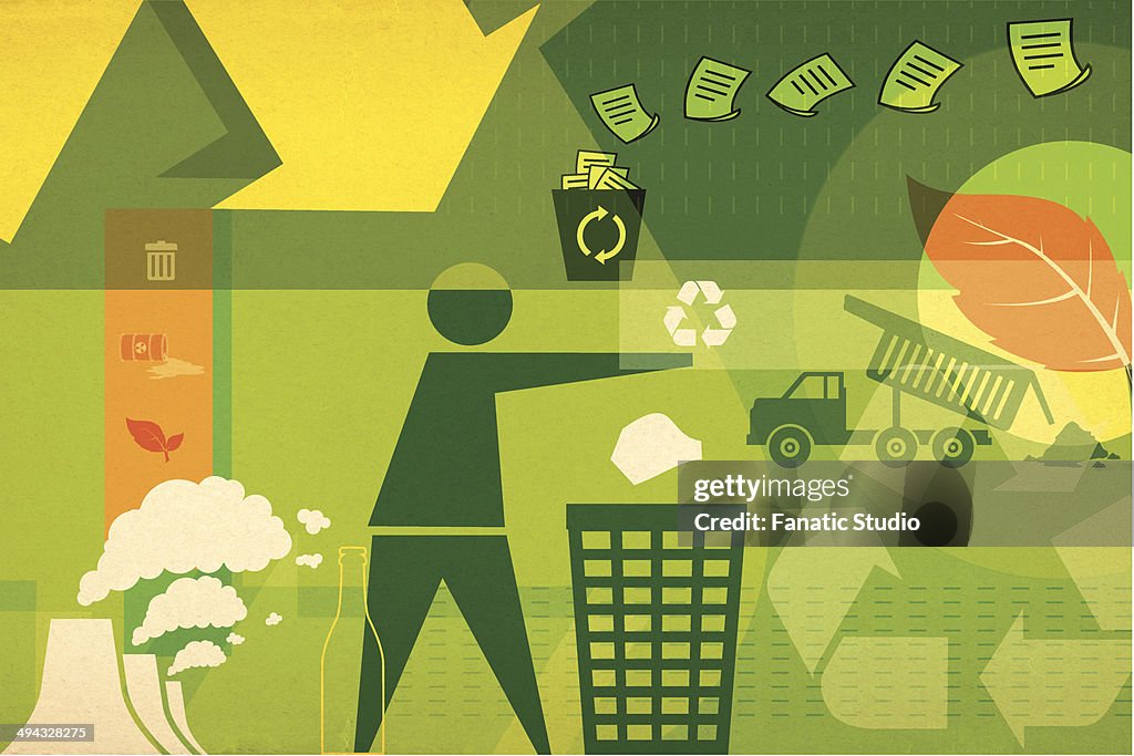 Illustrative representation of recycling