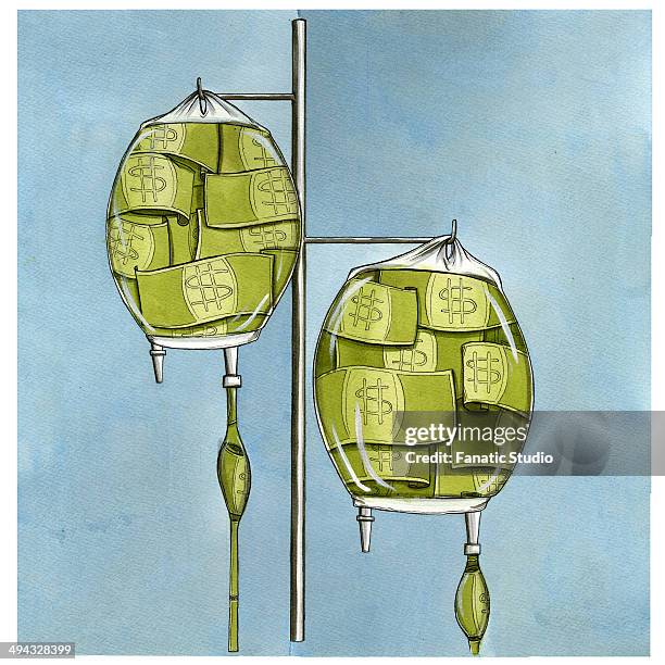 illustrations, cliparts, dessins animés et icônes de us dollar notes in intravenous saline drip on iv pole - réparation dédommagement