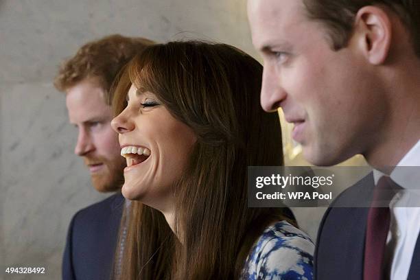 Catherine, Duchess of Cambridge laughs during a meeting of the Charities Forum at BAFTA on October 26, 2015 in London, United Kingdom.