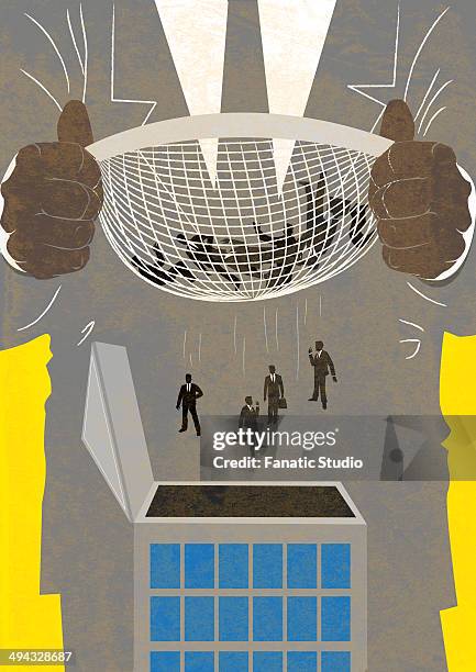 illustration of selection process - sieve stock illustrations