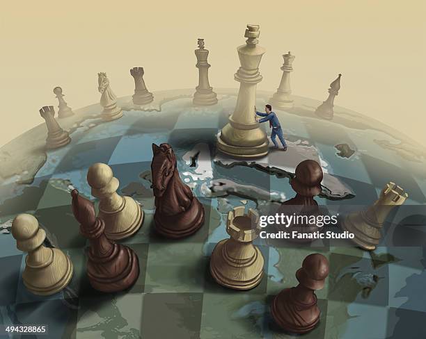 ilustraciones, imágenes clip art, dibujos animados e iconos de stock de conceptual shot of big chess pieces representing strategies for big business - torre pieza de ajedrez