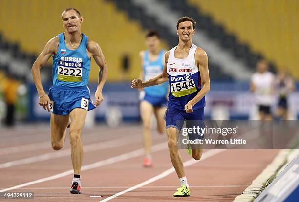 Paul Blake of Great Britain in action on his way to winning the men's 800m T36 final during the Evening Session on Day Five of the IPC Athletics...