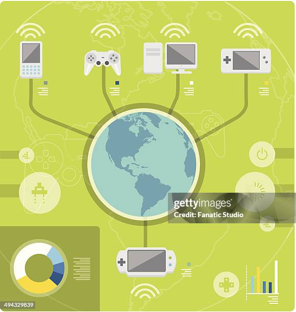 Illustrative Image Of Online Gaming, Stock-Foto