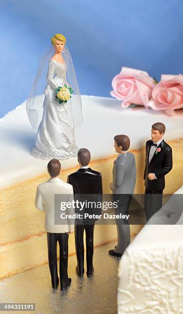 bride with excess and choice - polygamie stockfoto's en -beelden