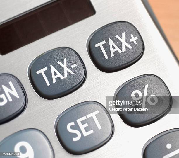 tax/irs calculator - tassa foto e immagini stock