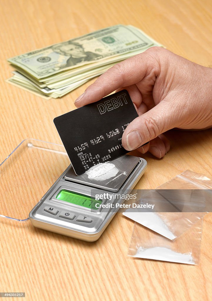 Drug dealer selling cocaine