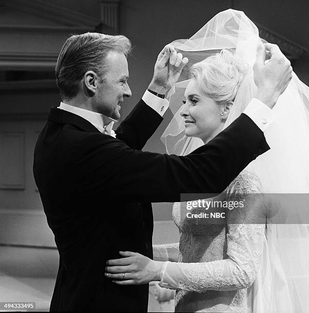 Marie Horton and Craig Merritt Wedding" -- Season 3 -- Pictured: John Clarke as Mickey Horton, Susan Flannery as Laura Horton --