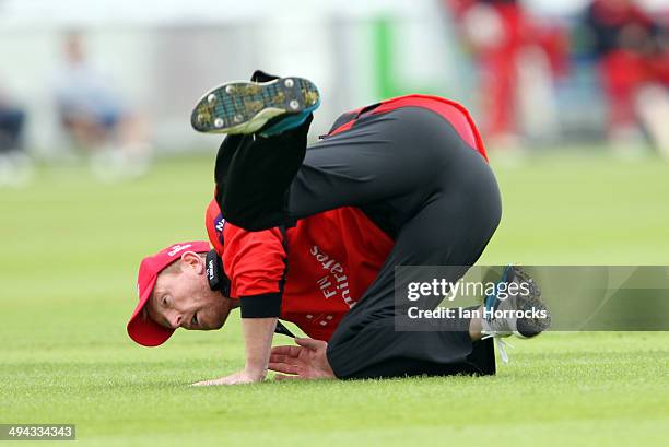 Paul Collingwood of Durham during The Natwest T20 Blast match between Durham Jets and Lancashire Lightning at The Emirates Durham ICG on May 29, 2014...