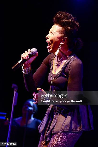 October 10, 2015: Musician Nona Hendryx performs on stage during the Palm Springs Women's Jazz Festival on October 10, 2015. .