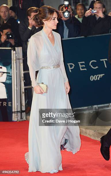 Catherine, Duchess of Cambridge attends the Royal World Premiere of 'Spectre' at Royal Albert Hall on October 26, 2015 in London, England.