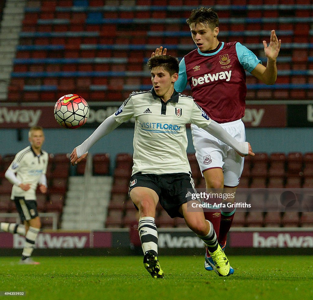 West Ham V Fulham: U21 Premier League