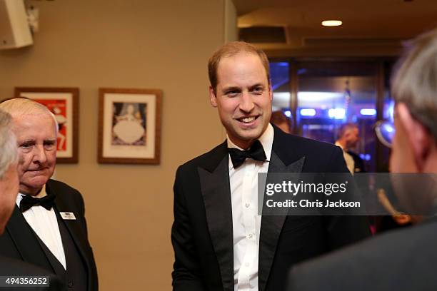 Prince William, Duke of Cambridge meets charity representatives as he attends The Cinema and Television Benevolent Fund's Royal Film Performance 2015...