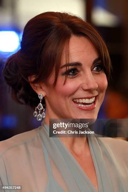 Catherine, Duchess of Cambridge attends The Cinema and Television Benevolent Fund's Royal Film Performance 2015 of the 24th James Bond Adventure,...