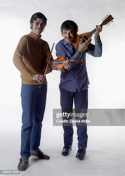 Rick Danko and Robbie Robertson of the roots rock group The Band poses for a portrait in 1969 in Saugerties, New York.